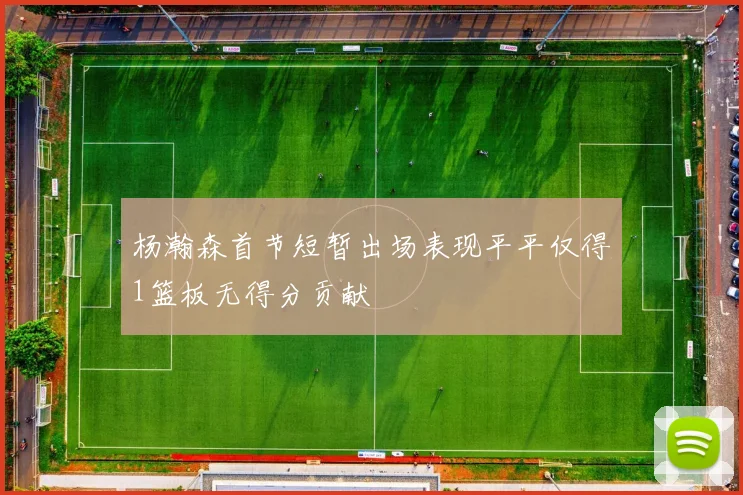 杨瀚森首节短暂出场表现平平仅得1篮板无得分贡献